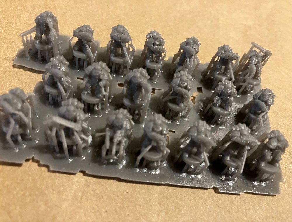 3d printed 8mm scale models similar to space marines