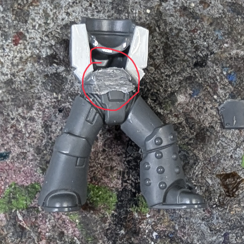 Image shows correct cut location to remove armour panel.