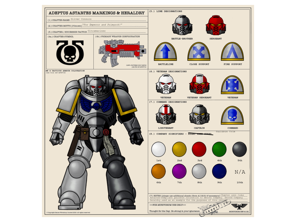 Silver Consuls Heraldry Sheet