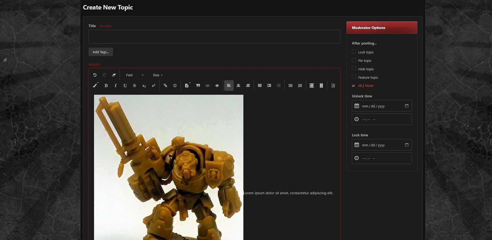 Paste the image in (shown using dark theme)