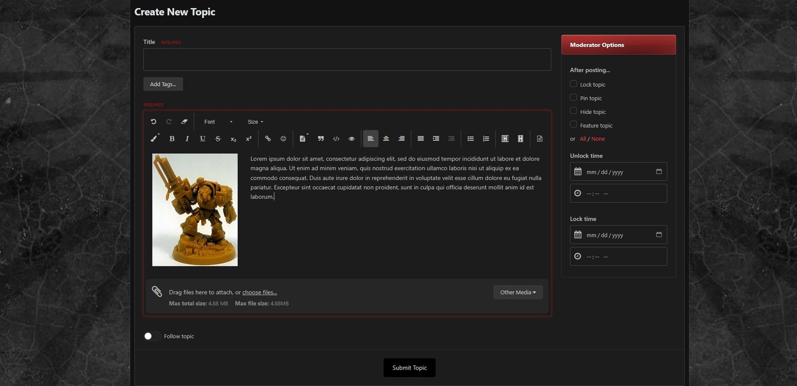 The re-sized image is shown (shown using dark theme)