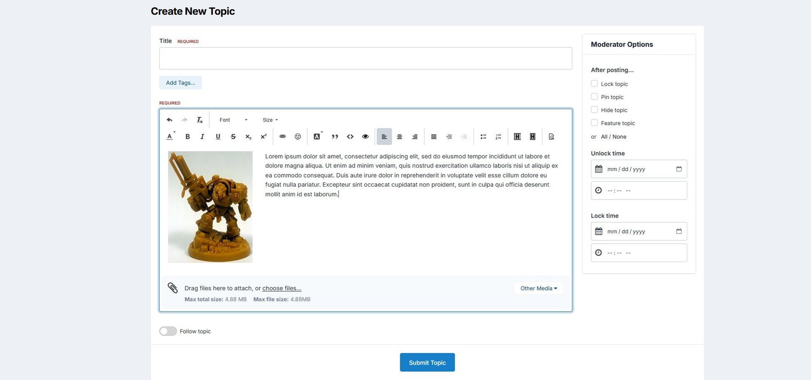 The re-sized image is shown (shown using light theme)