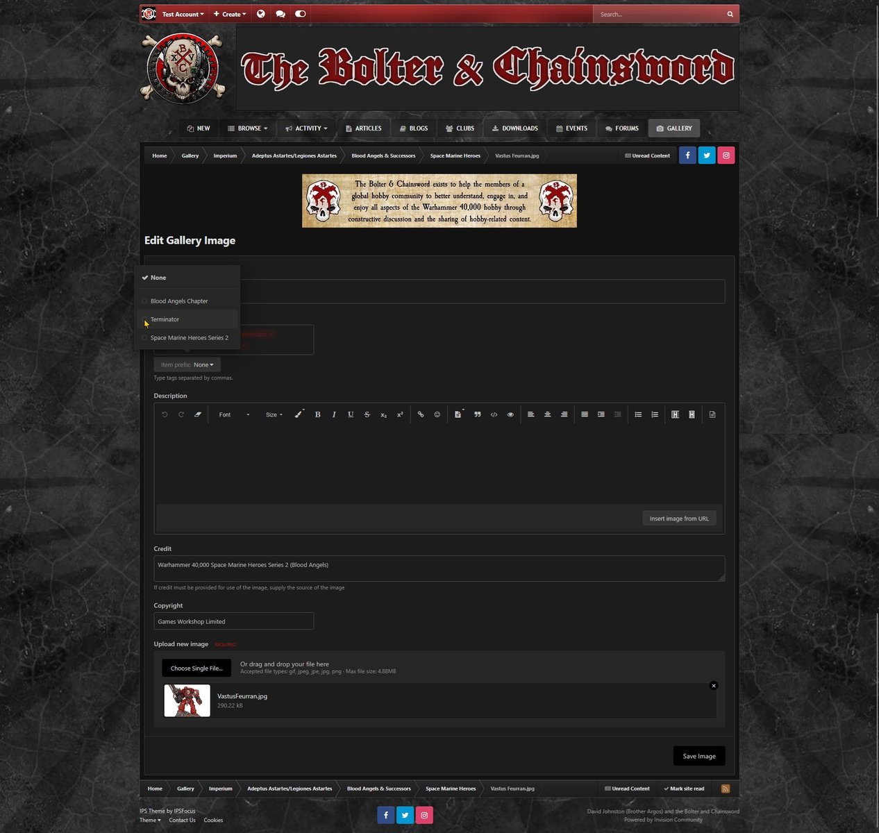 Select the tag you desire to be the item prefix, shown using dark theme.