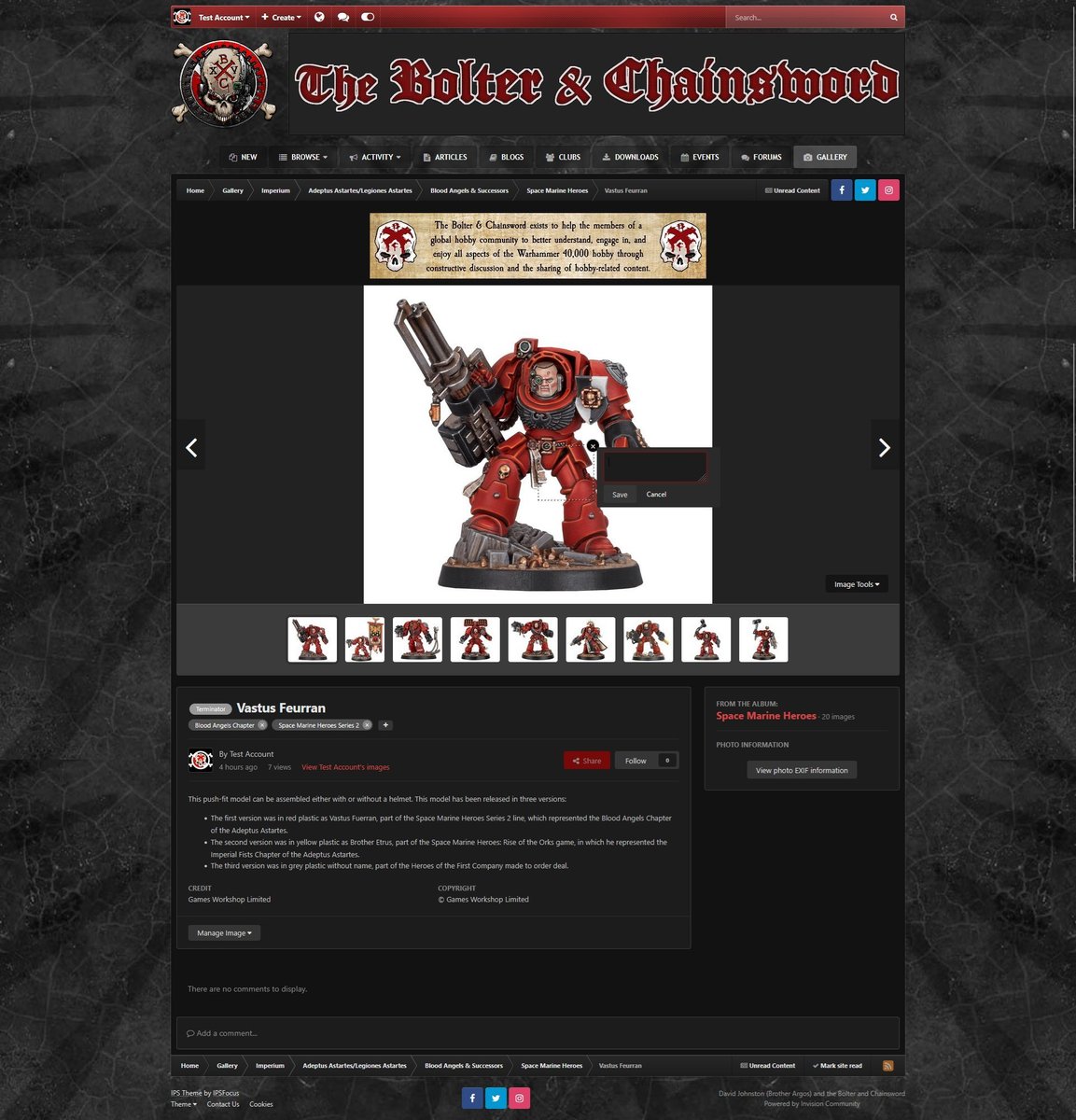 A dotted square and note editing box appear, shown using dark theme.