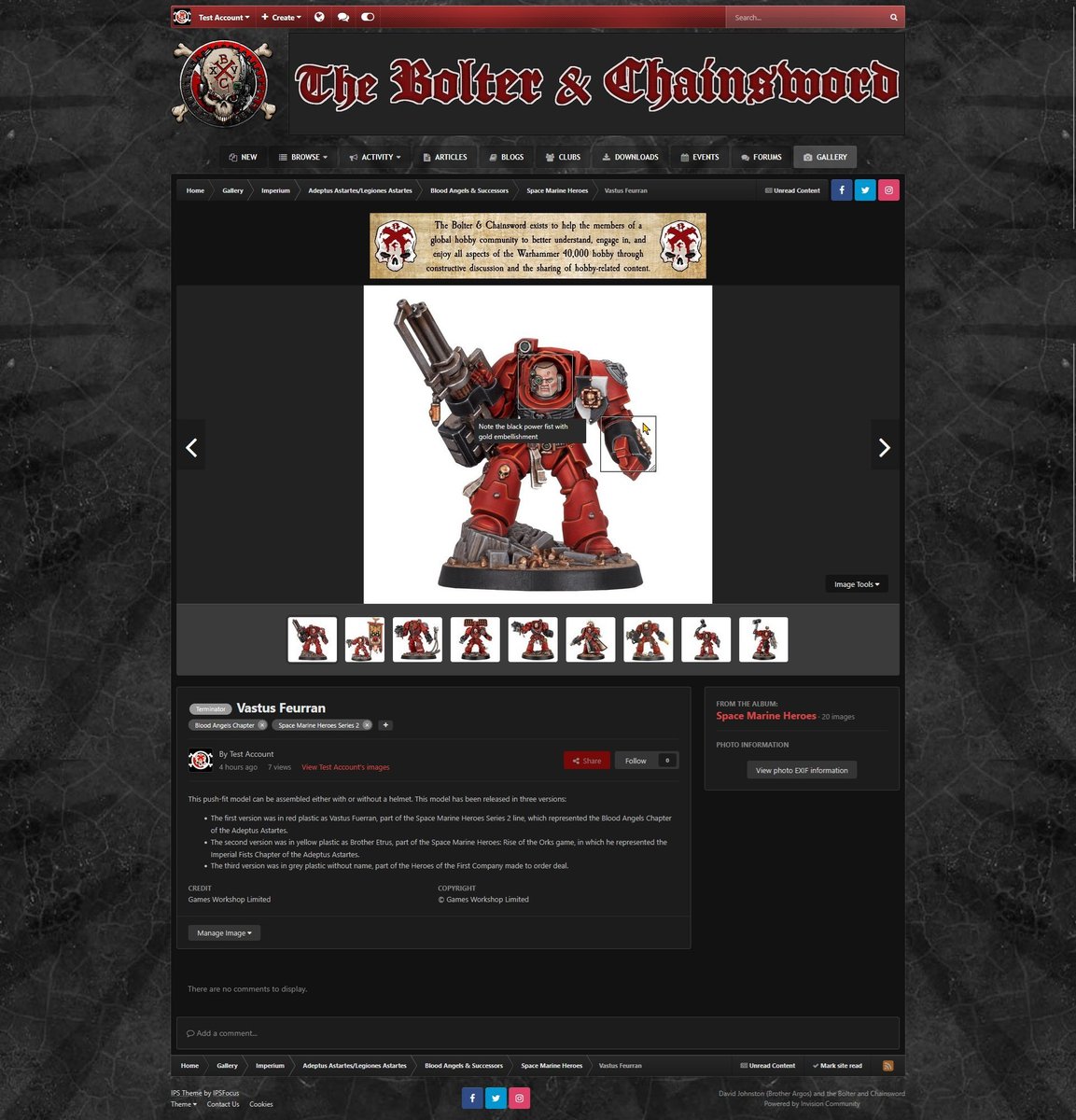 You can include multiple notes on the same image, shown using dark theme.