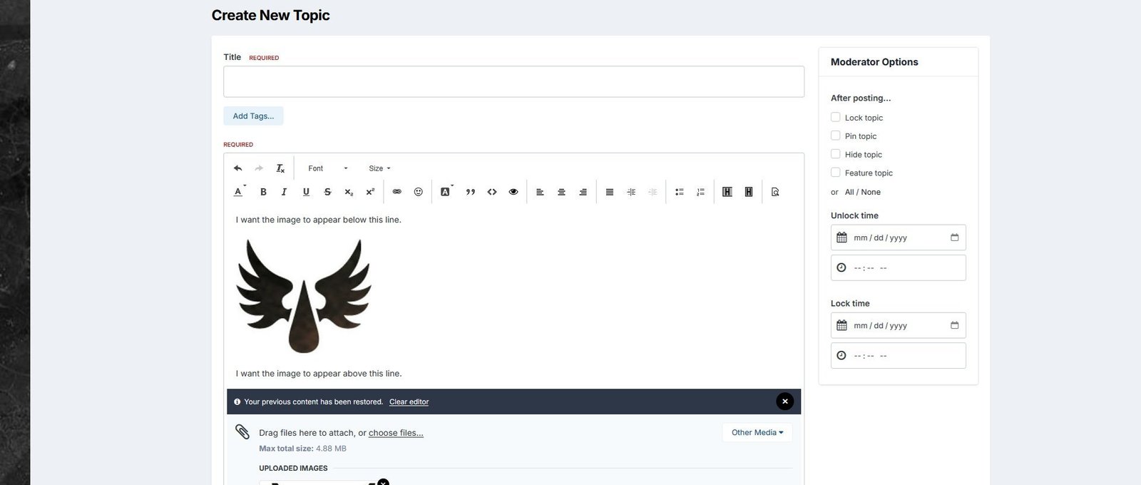 Paste the image into your content (shown using light theme)